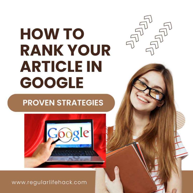 How to Rank Your Article in Google